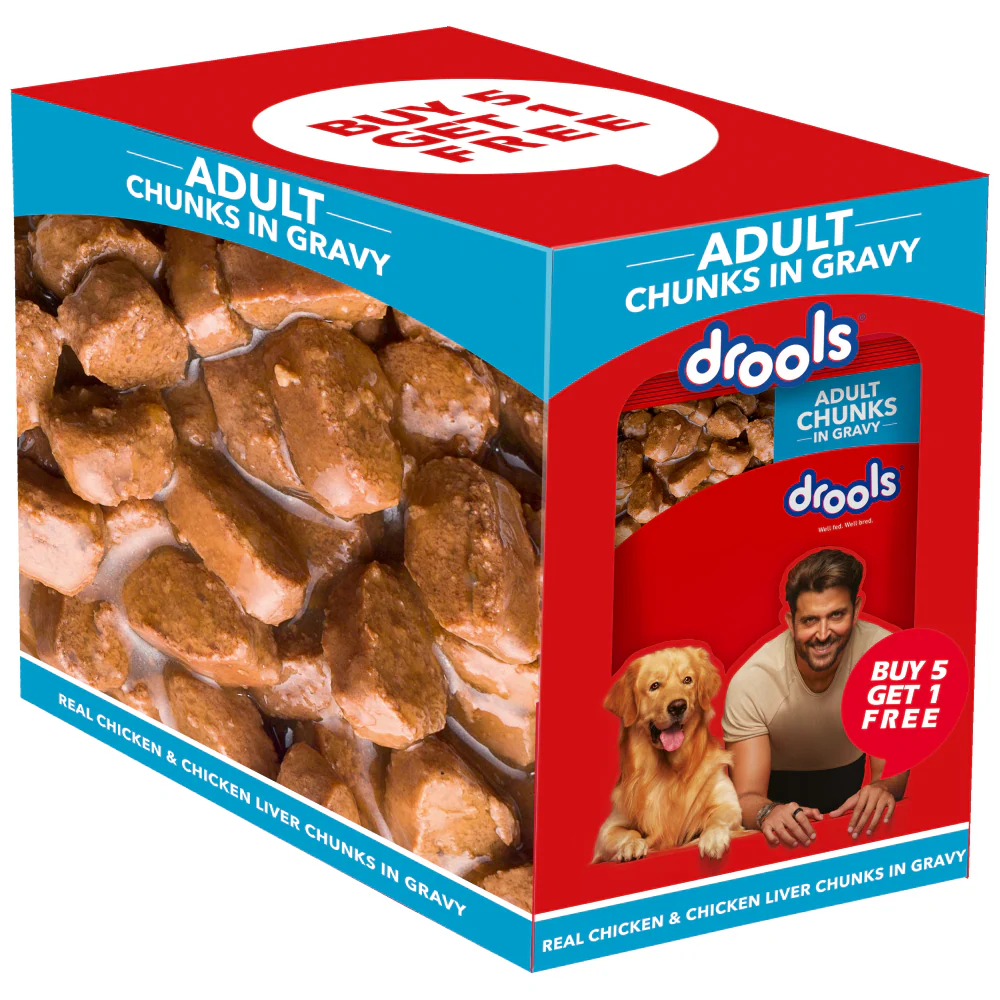 Drools Real Chicken & Chicken Liver Chunks in Gravy Adult Dog Wet Food - Image 11