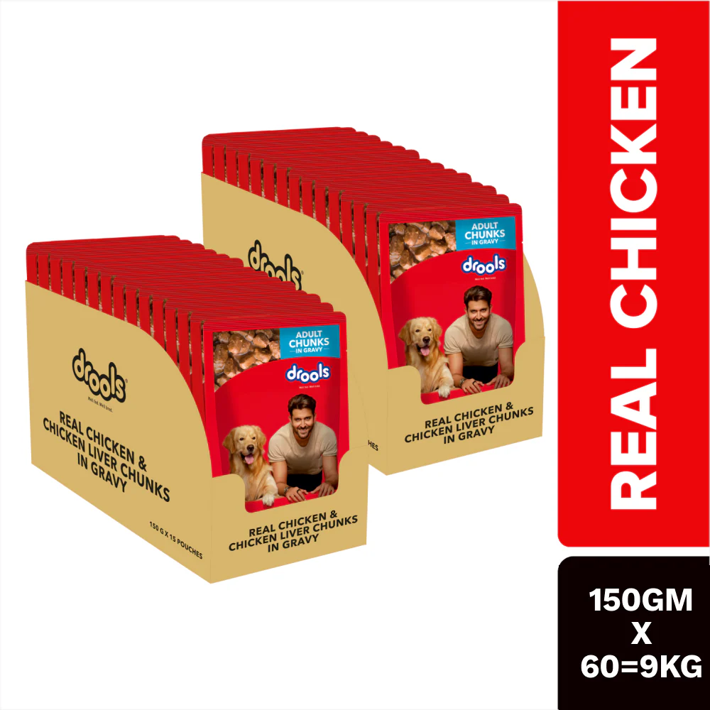 Drools Real Chicken & Chicken Liver Chunks in Gravy Adult Dog Wet Food - Image 12