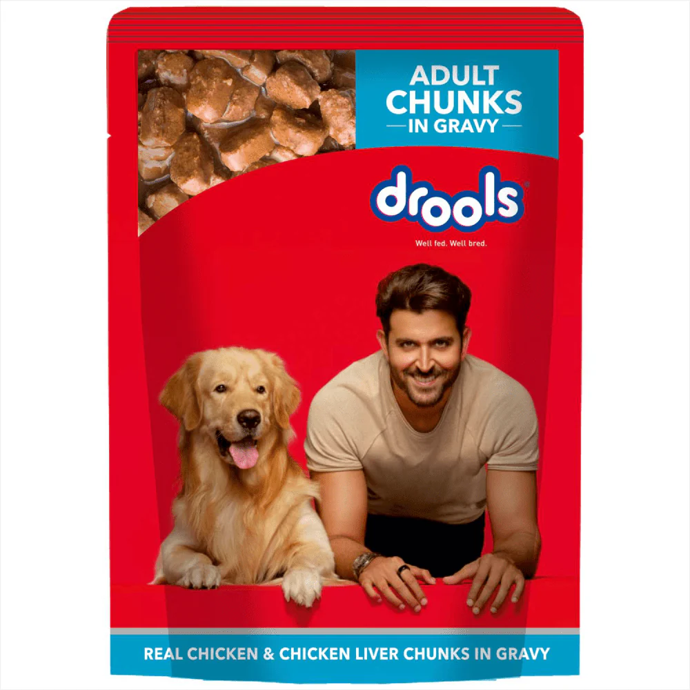 Drools Real Chicken & Chicken Liver Chunks in Gravy Adult Dog Wet Food - Image 2