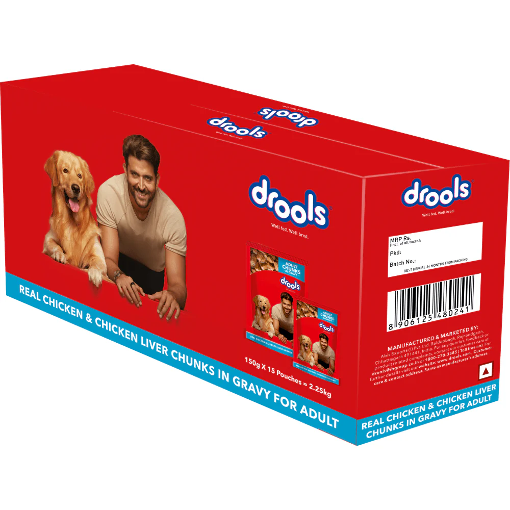 Drools Real Chicken & Chicken Liver Chunks in Gravy Adult Dog Wet Food - Image 6