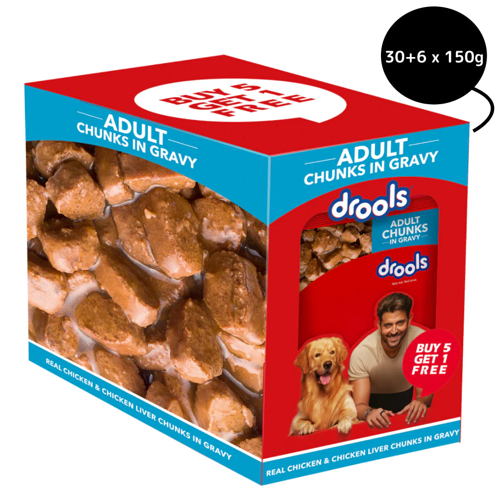 Drools Real Chicken & Chicken Liver Chunks in Gravy Adult Dog Wet Food - Image 9