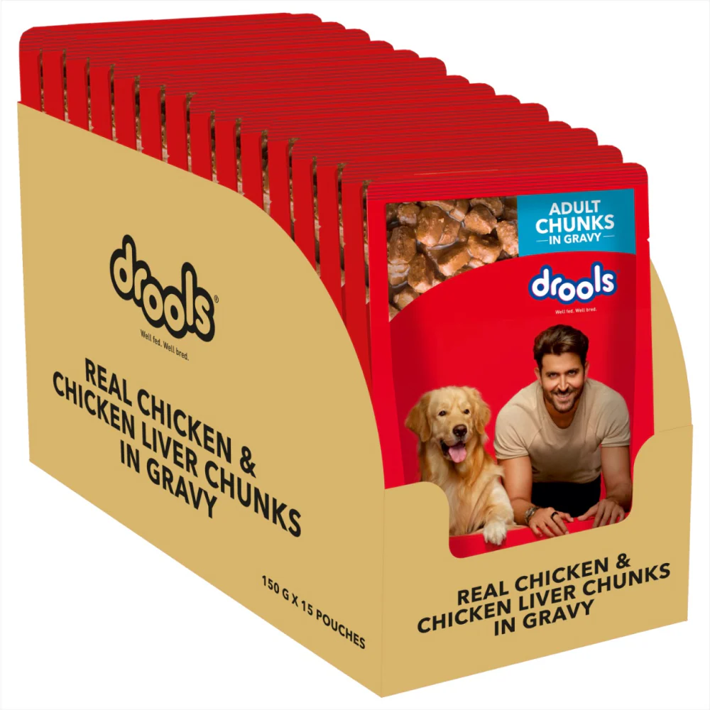 Drools Real Chicken & Chicken Liver Chunks in Gravy Adult Dog Wet Food - Image 8