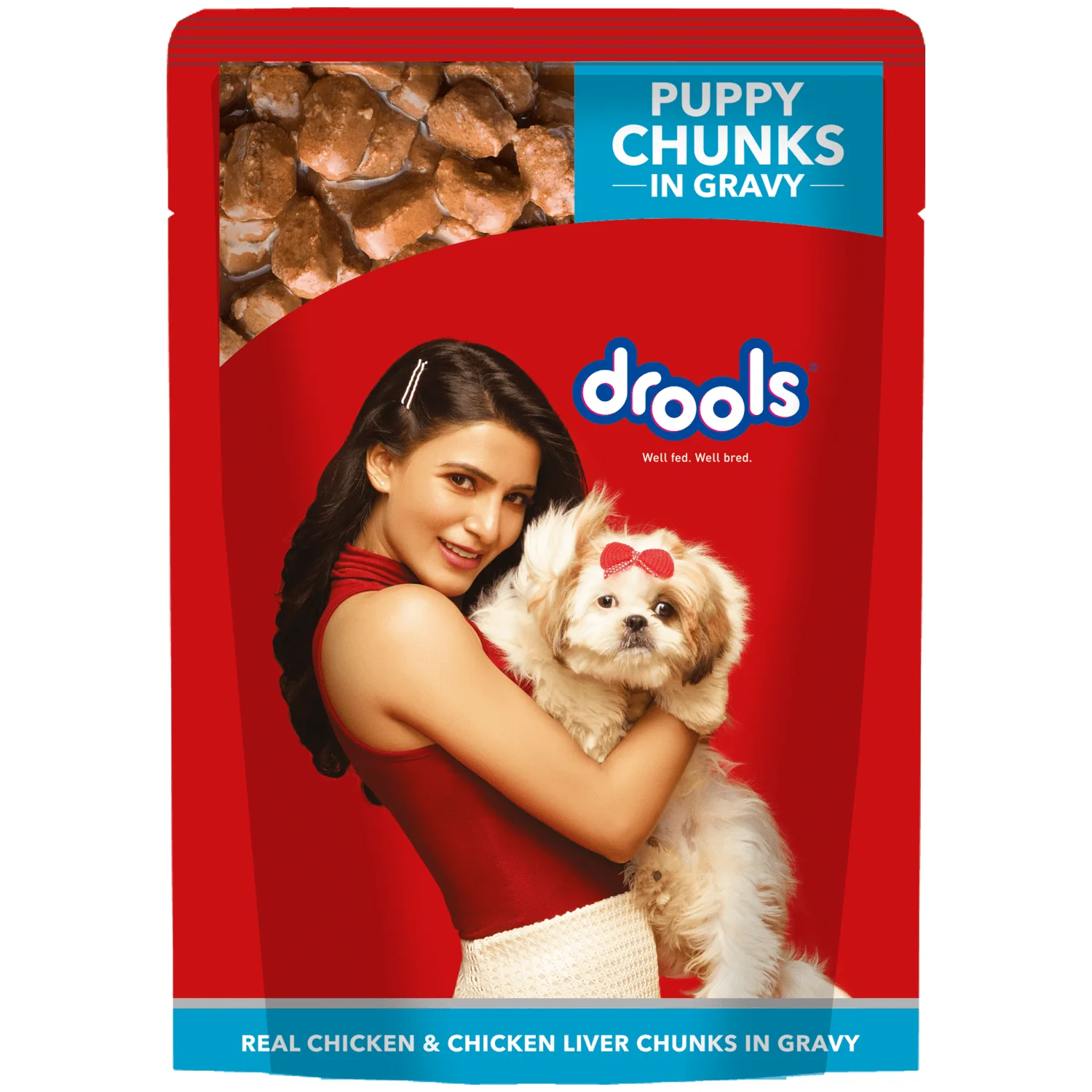 Drools Real Chicken & Chicken Liver Chunks in Gravy Puppy Dog Wet Food - Image 2