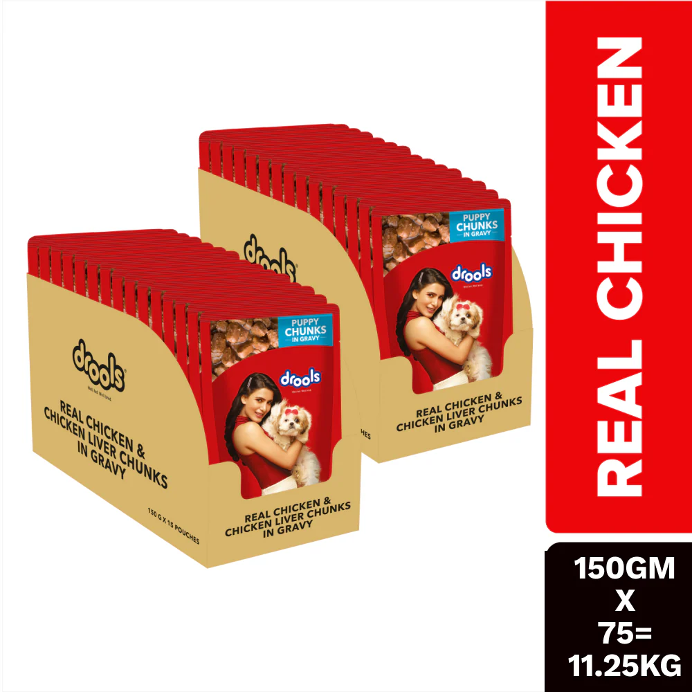 Drools Real Chicken & Chicken Liver Chunks in Gravy Puppy Dog Wet Food - Image 11