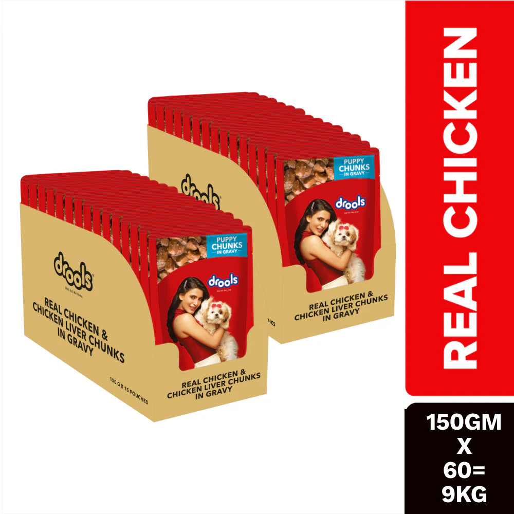 Drools Real Chicken & Chicken Liver Chunks in Gravy Puppy Dog Wet Food - Image 13