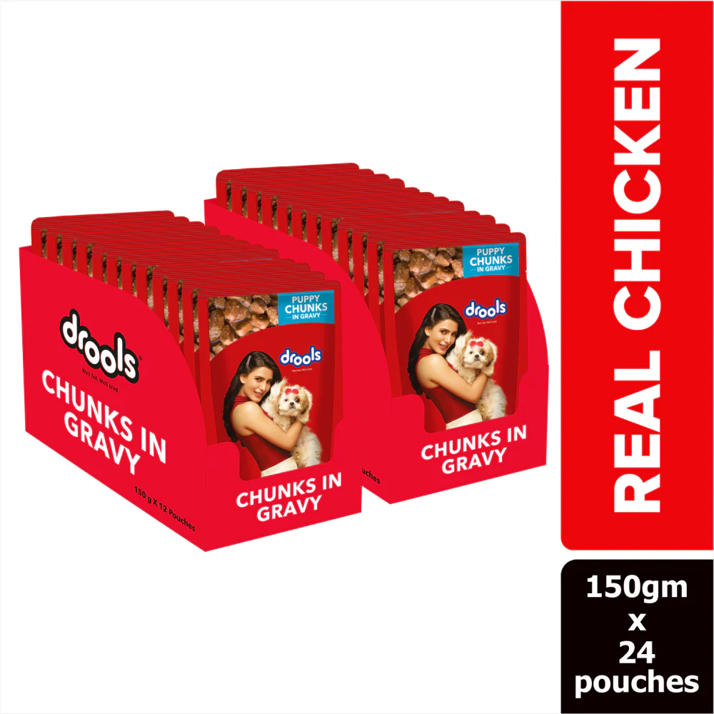 Drools Real Chicken & Chicken Liver Chunks in Gravy Puppy Dog Wet Food - Image 6