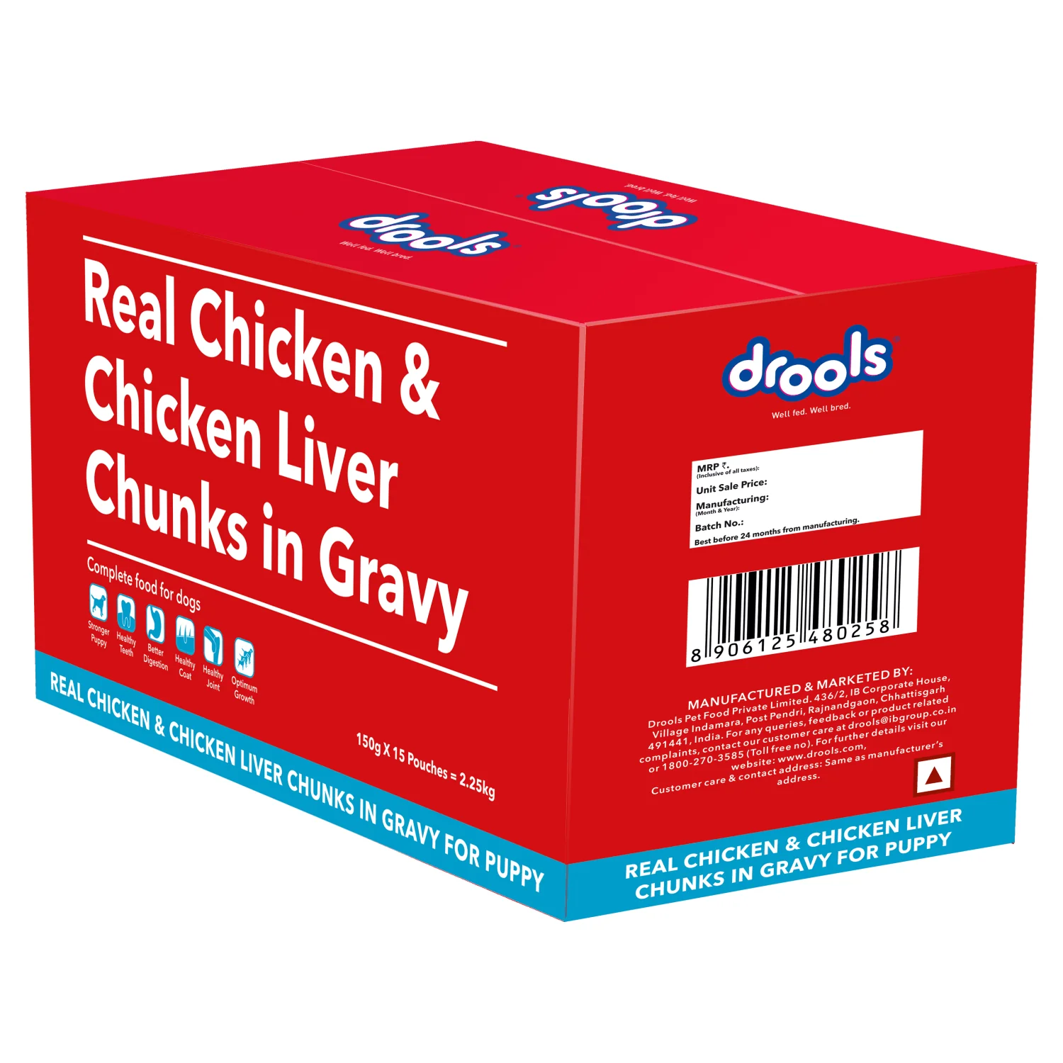 Drools Real Chicken & Chicken Liver Chunks in Gravy Puppy Dog Wet Food - Image 9