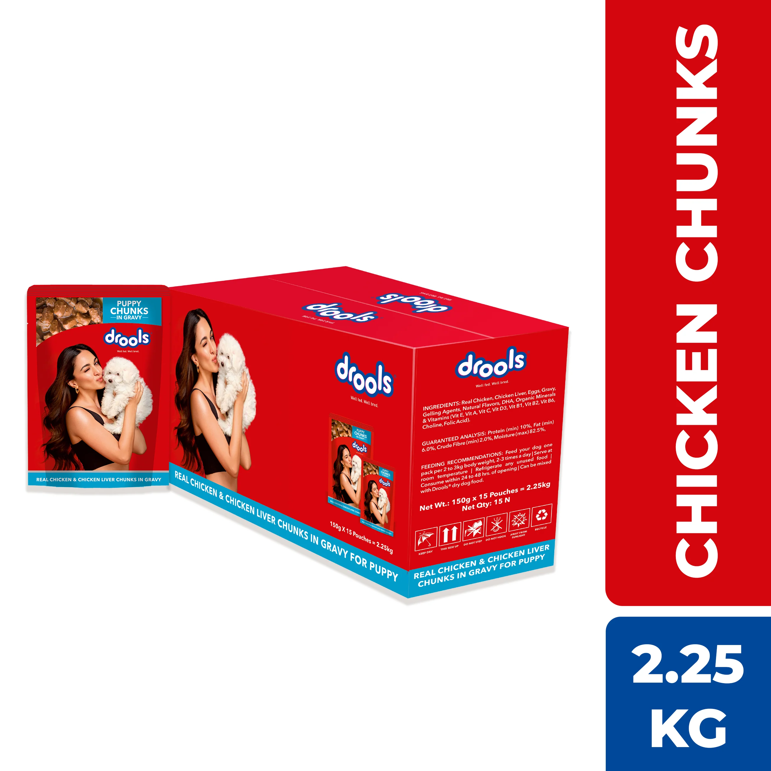 Drools Real Chicken & Chicken Liver Chunks in Gravy Puppy Dog Wet Food - Image 22