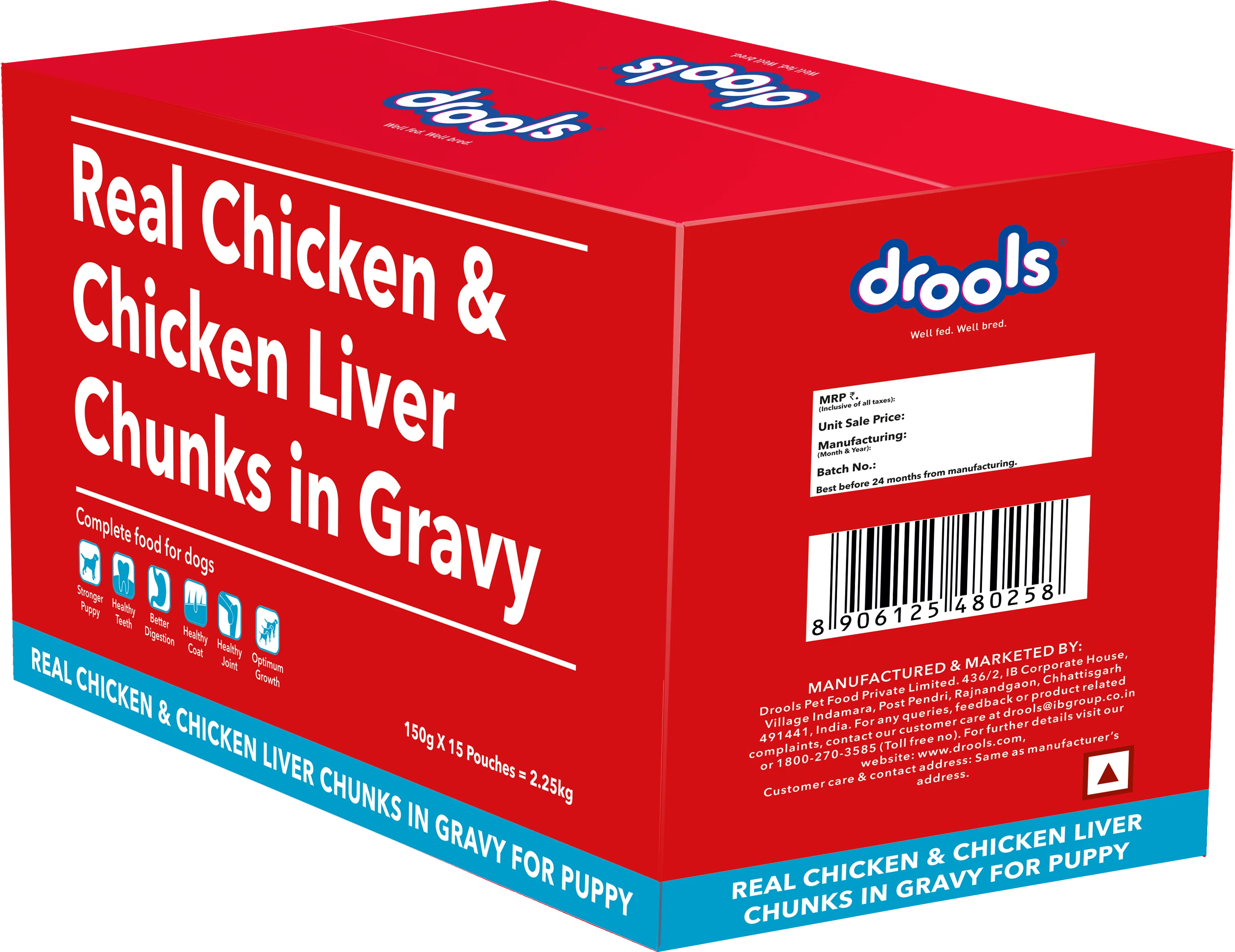Drools Real Chicken & Chicken Liver Chunks in Gravy Puppy Dog Wet Food - Image 23
