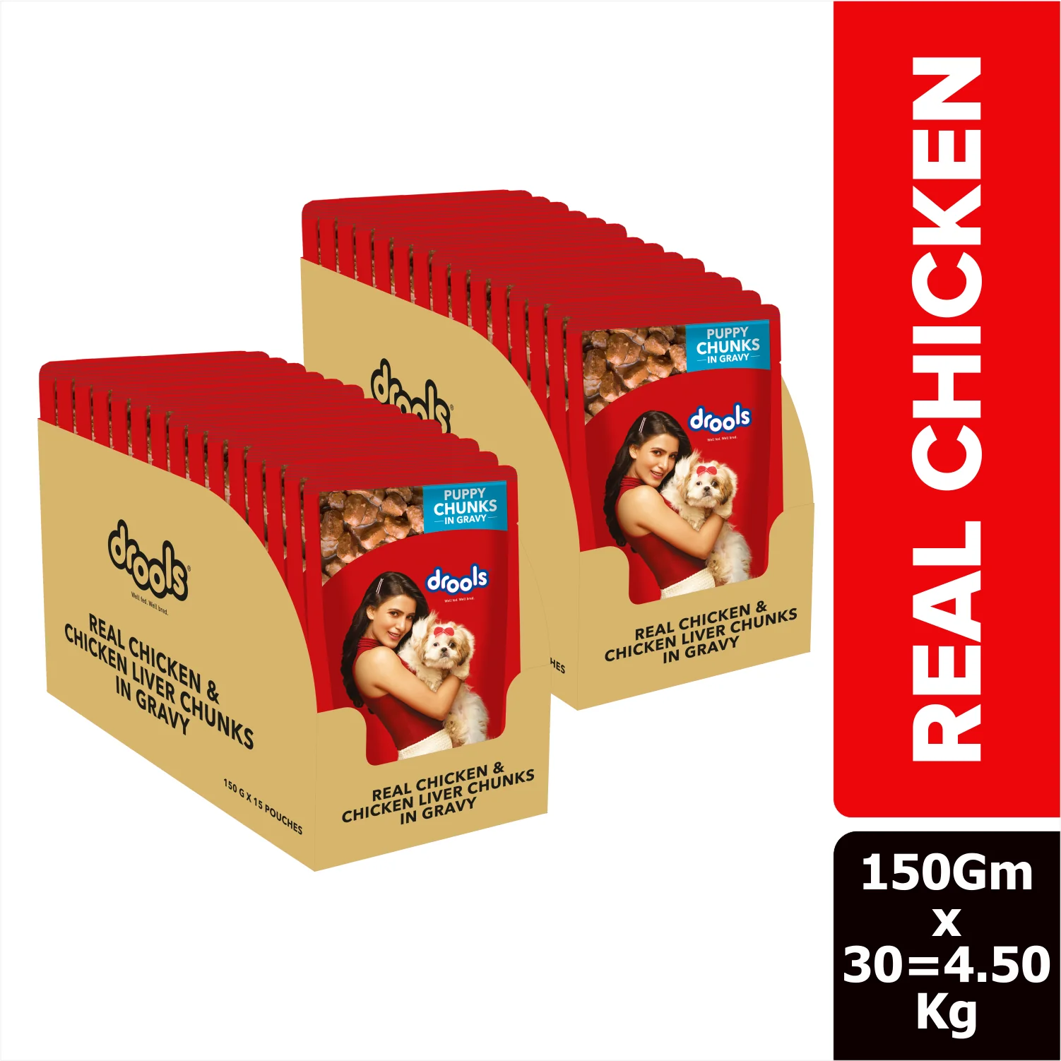 Drools Real Chicken & Chicken Liver Chunks in Gravy Puppy Dog Wet Food - Image 25