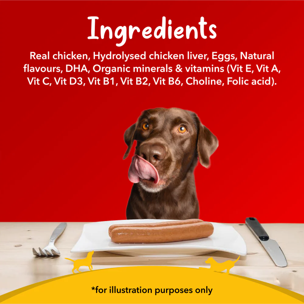 Drools Real Chicken Sausage Dog Treats (Jar) - Image 4