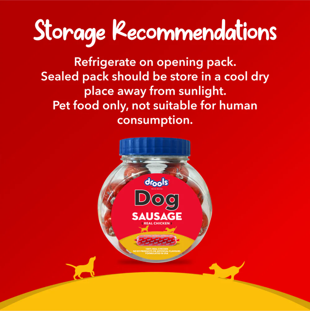 Drools Real Chicken Sausage Dog Treats (Jar) - Image 7