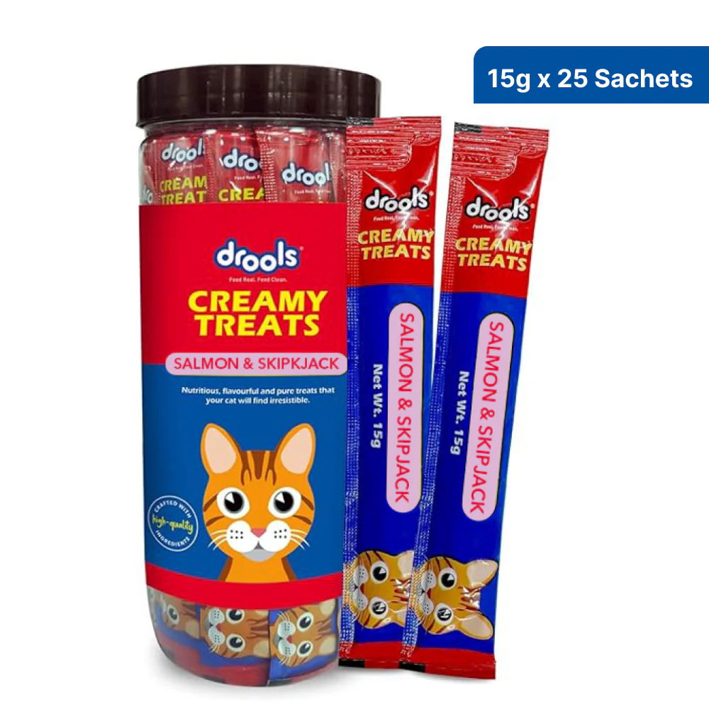 Drools Salmon & Skipjack and Crab & Chicken Creamy Cat Treats Combo - Image 2