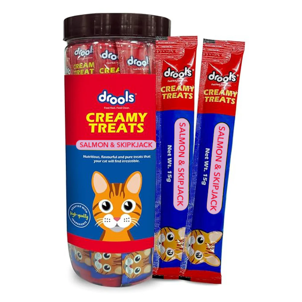 Drools Salmon & Skipjack and Crab & Chicken Creamy Cat Treats Combo - Image 3