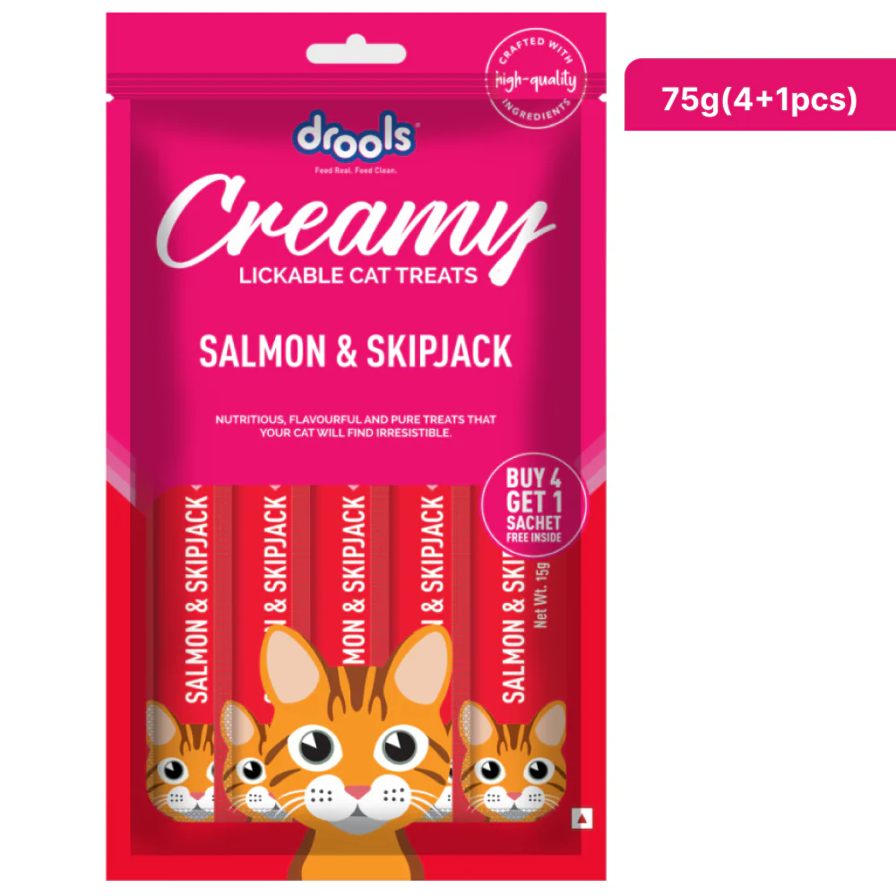Drools Tuna & Bunito , Salmon & Skipjack and Crab & Chicken Creamy Cat Treats Combo - Image 2