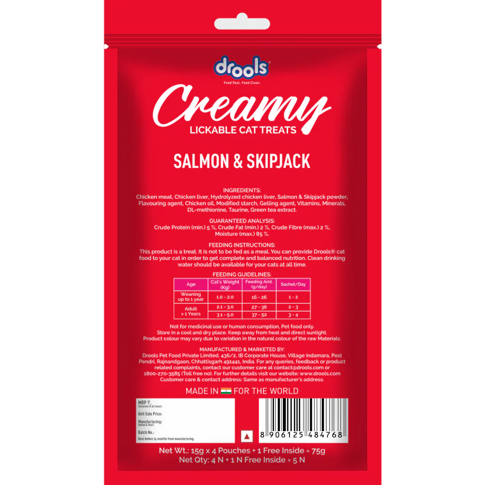 Drools Tuna & Bunito , Salmon & Skipjack and Crab & Chicken Creamy Cat Treats Combo - Image 9