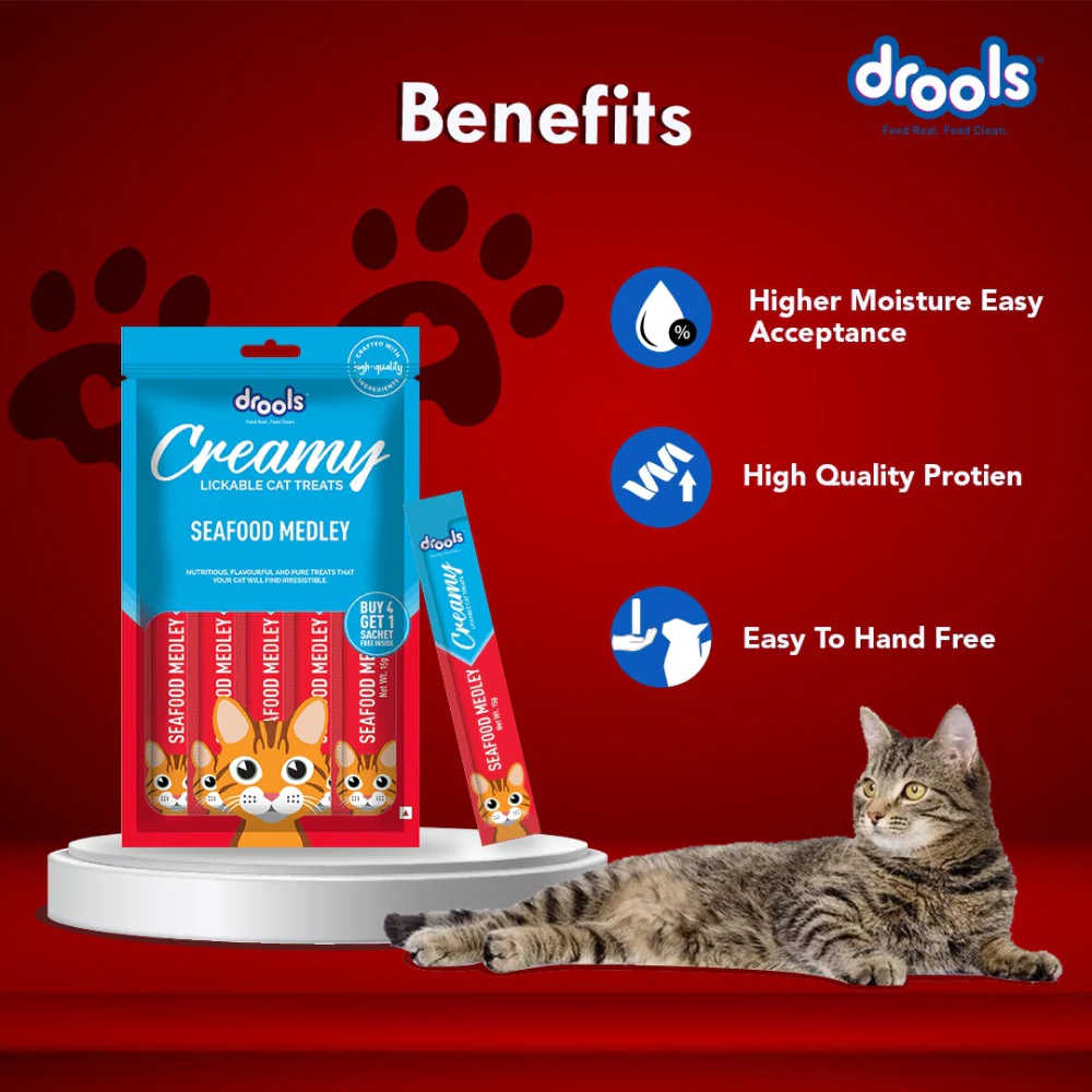 Drools Seafood Medley Creamy Cat Treats - Image 3