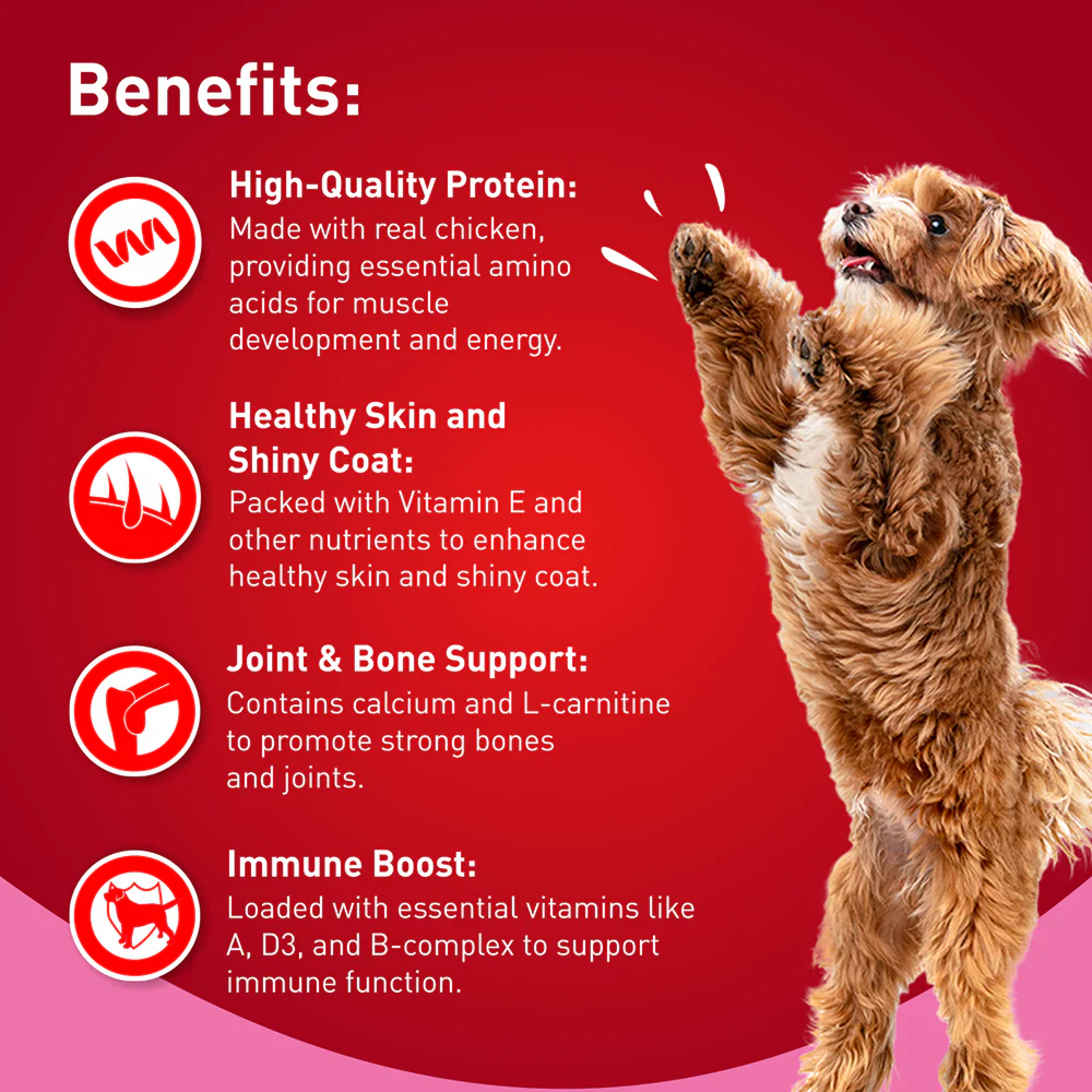 Drools Strawberry Flavour Chicken Sticks Treat for Dogs - Image 3