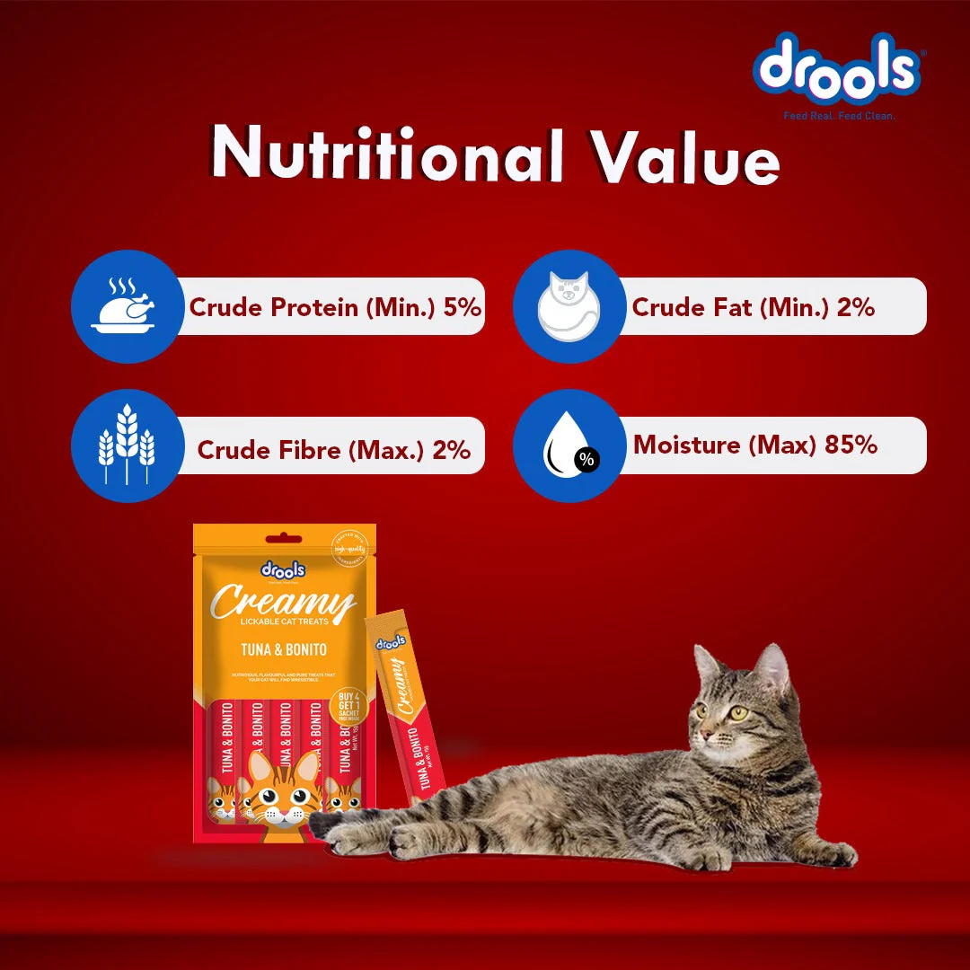 Drools Tuna & Bunito and Crab & Chicken Creamy Cat Treats Combo - Image 12