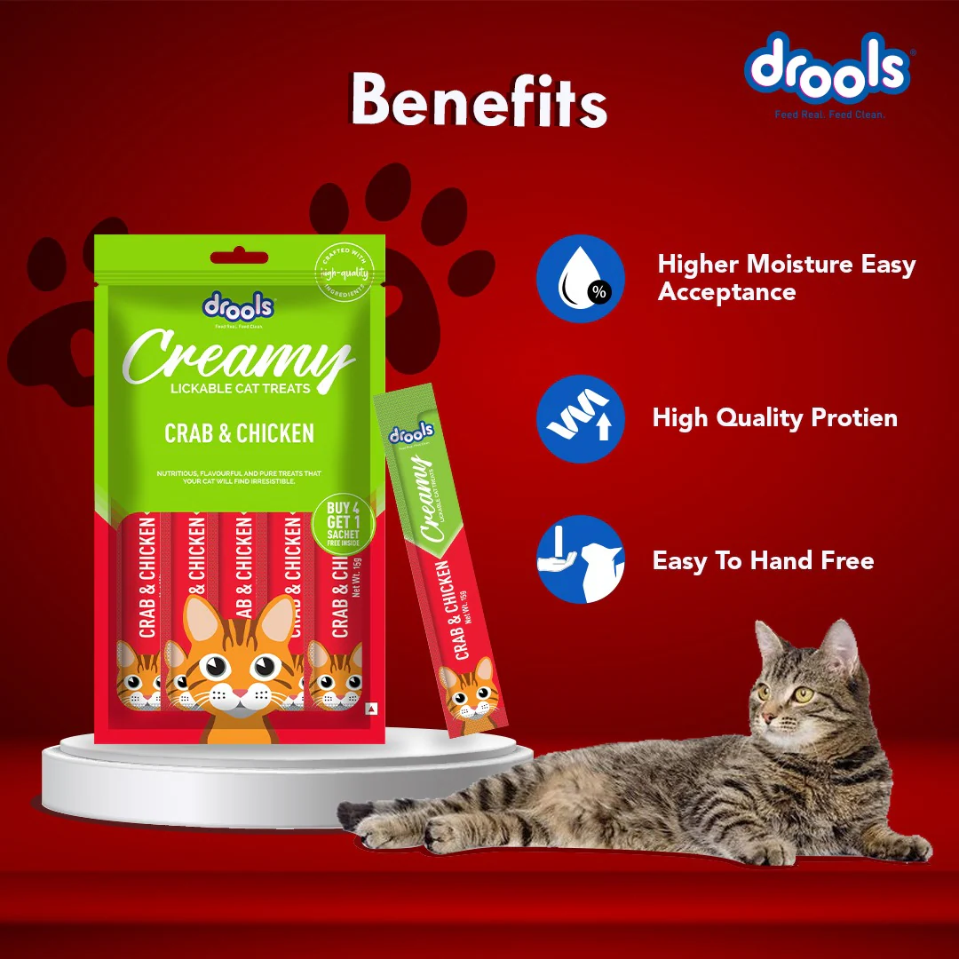 Drools Tuna & Bunito and Crab & Chicken Creamy Cat Treats Combo - Image 6