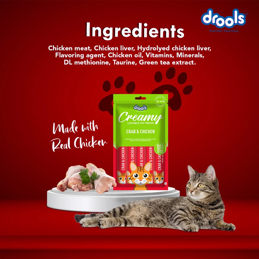 Drools Tuna & Bunito and Crab & Chicken Creamy Cat Treats Combo - Image 8