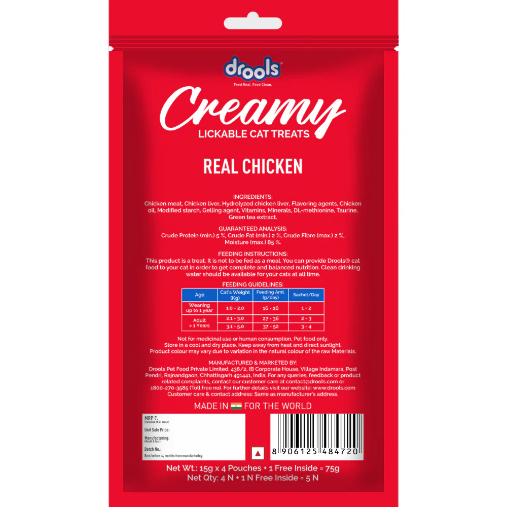 Drools Tuna & Bunito, Crab & Chicken and Real Chicken Creamy Cat Treats Combo - Image 19