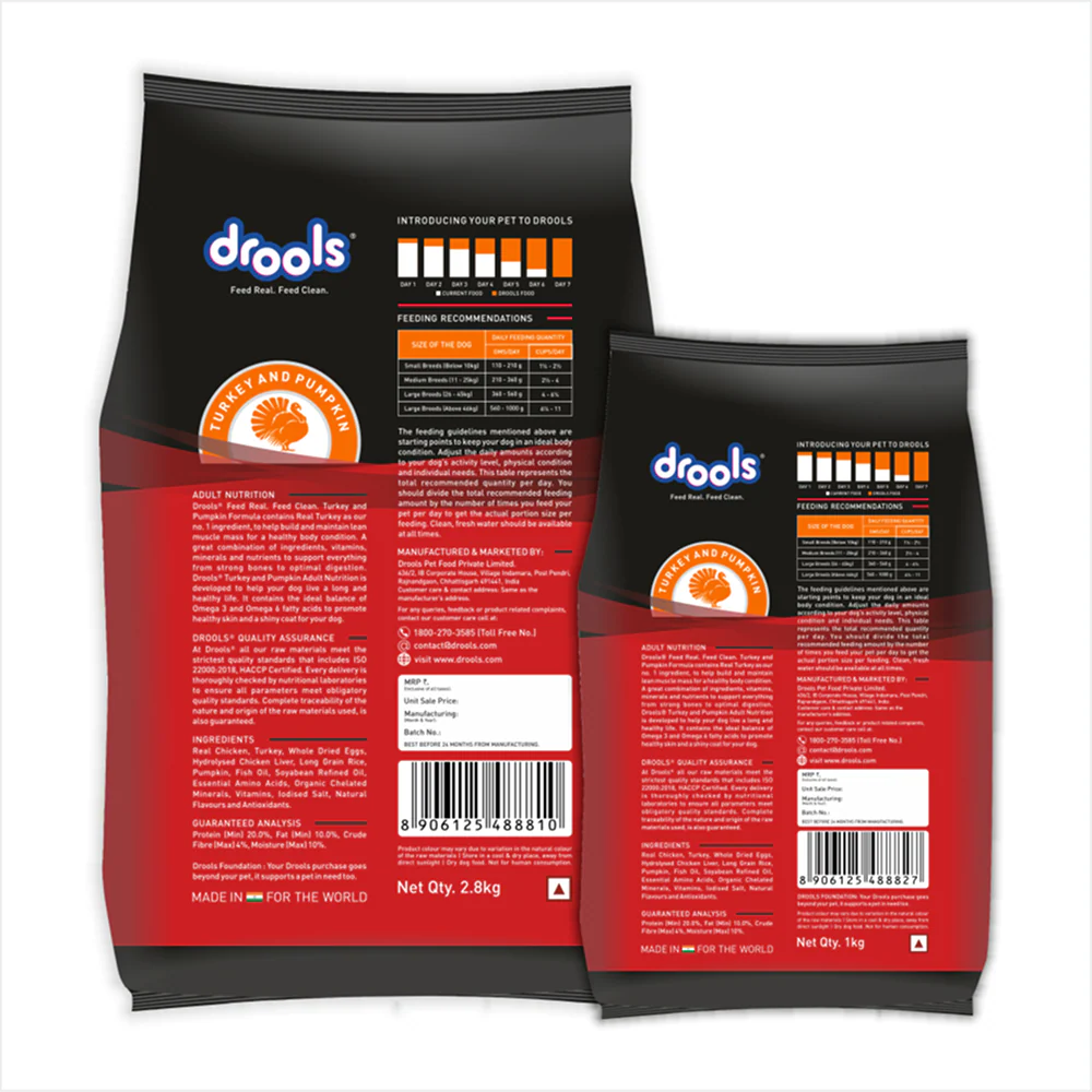 Drools Turkey and Pumpkin Adult Dog Dry Food - Image 9