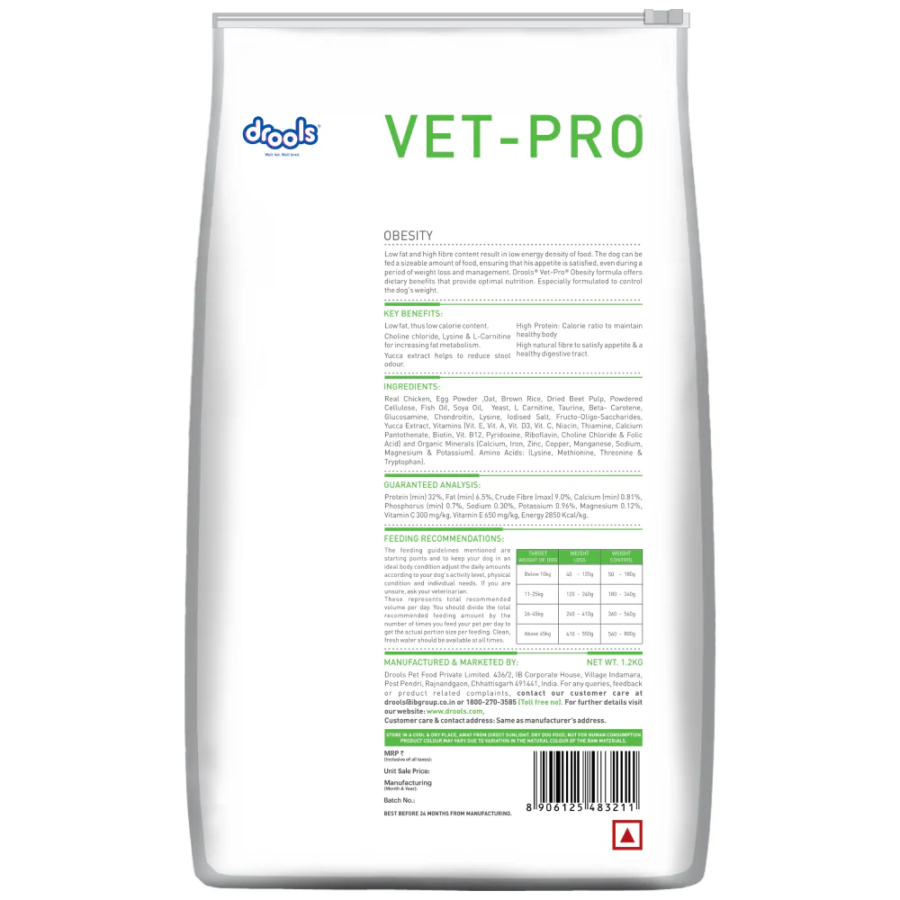 Drools VET PRO Obesity Adult Dog Dry Food - Image 6