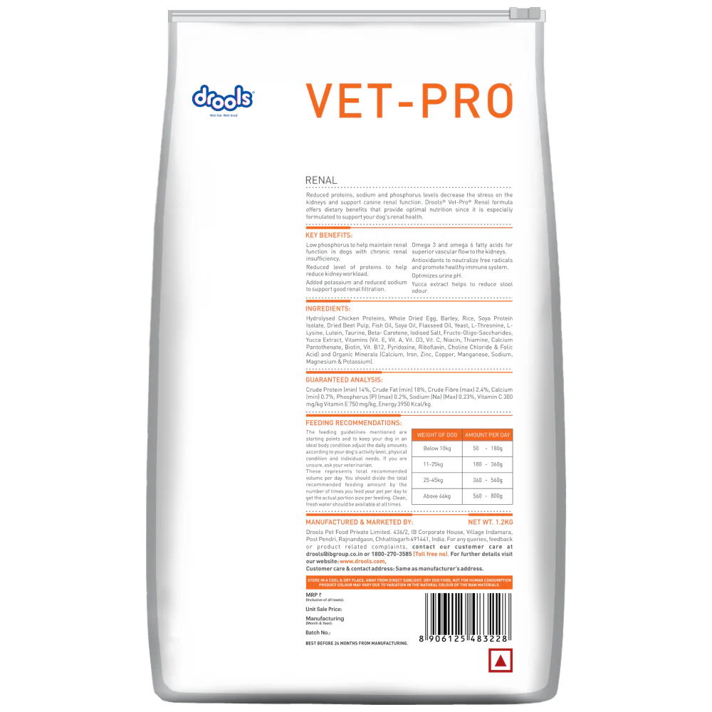 Drools VET PRO Renal Adult Dog Dry Food - Image 4