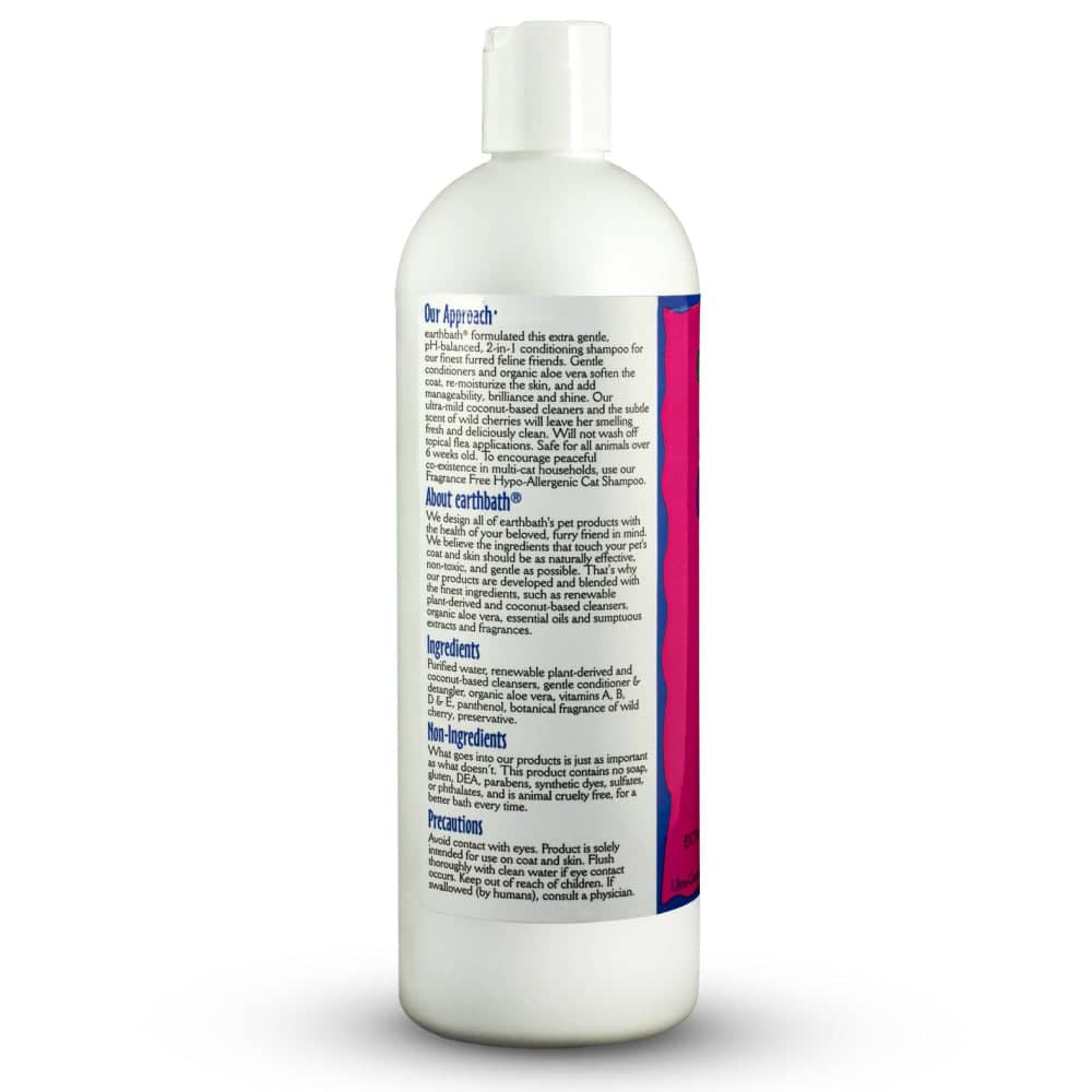 EarthBath 2 in 1 Conditioning Cat Shampoo Light Wild Cherry - Image 3