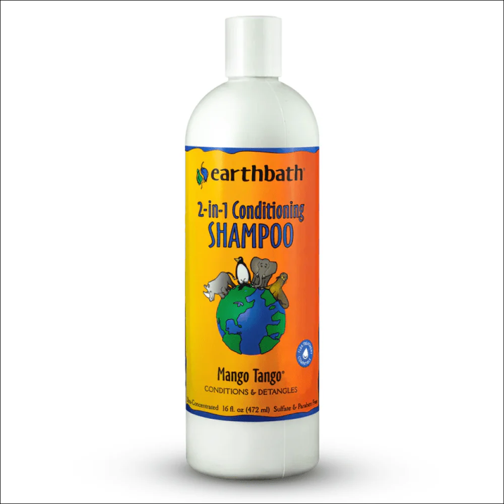 EarthBath 2 in 1 Conditioning Shampoo Mango Tango Long Coat for Dogs and Cats - Image 2