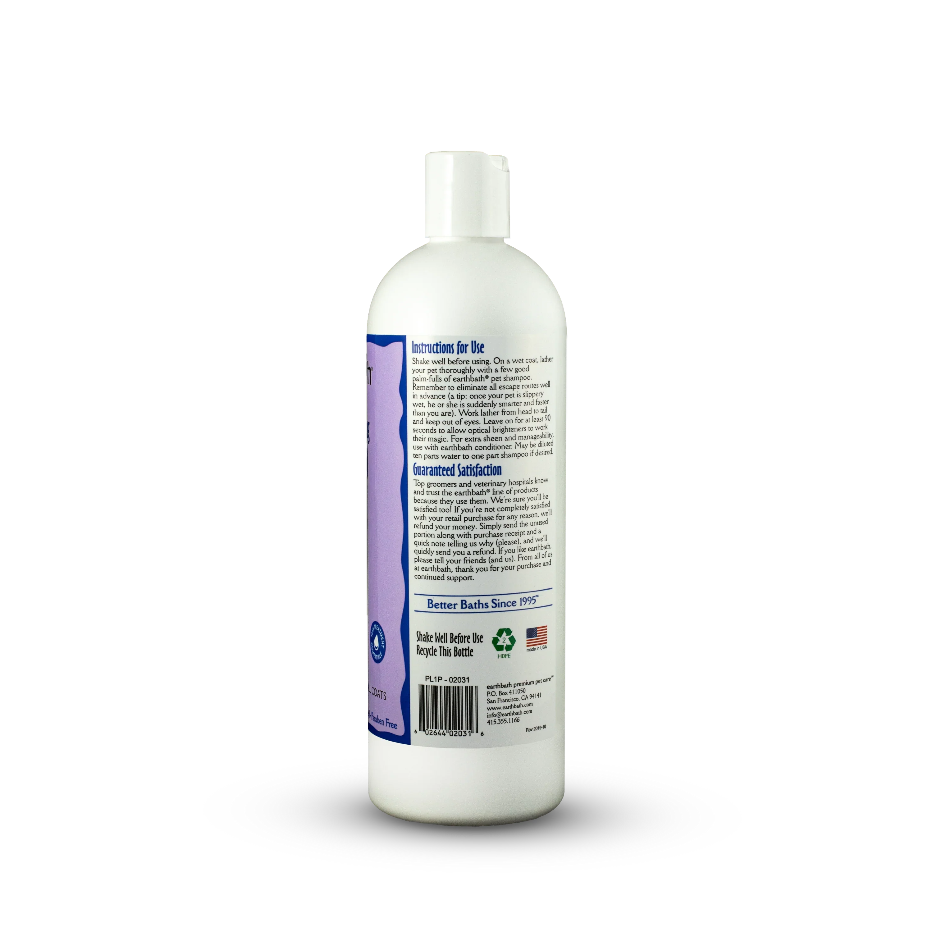 EarthBath Lavender Coat Brightening Shampoo for Dogs and Cats - Image 5