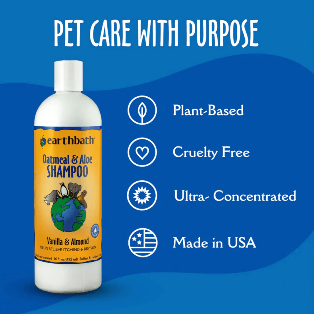 EarthBath Oatmeal & Aloe Shampoo Vanilla & Almond for Dogs and Cats - Image 3