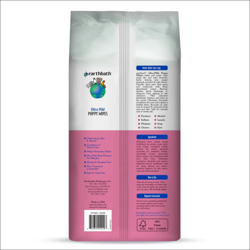 EarthBath Ultra Mild Grooming Wipes for Dogs and Cats - Image 2