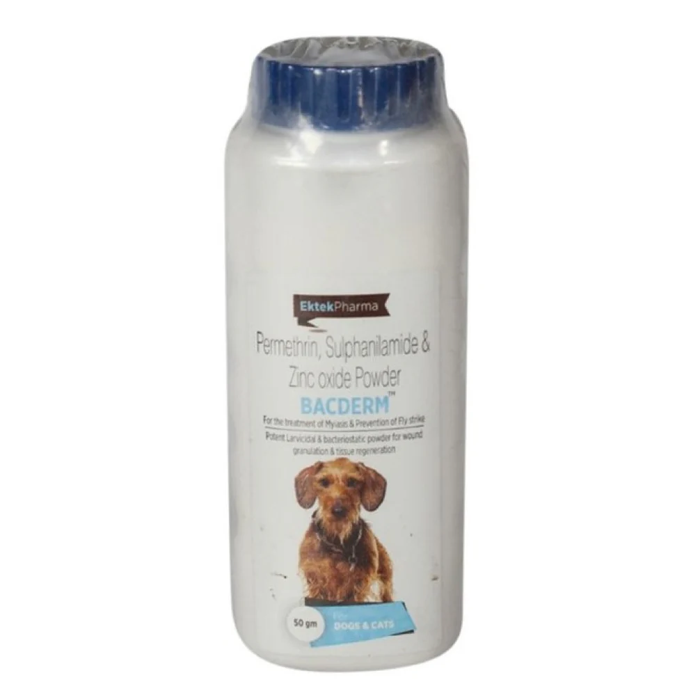 Ek Tek Bacderm Powder Wound Care for Dogs and Cats