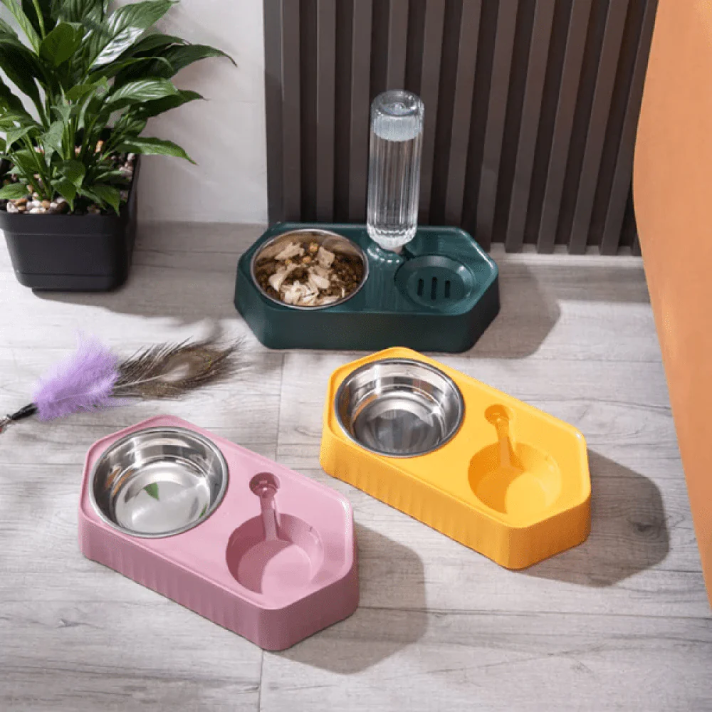 Emily Pets Automatic Water Dispenser Double Bowls for Dogs and Cats (Yellow) - Image 5