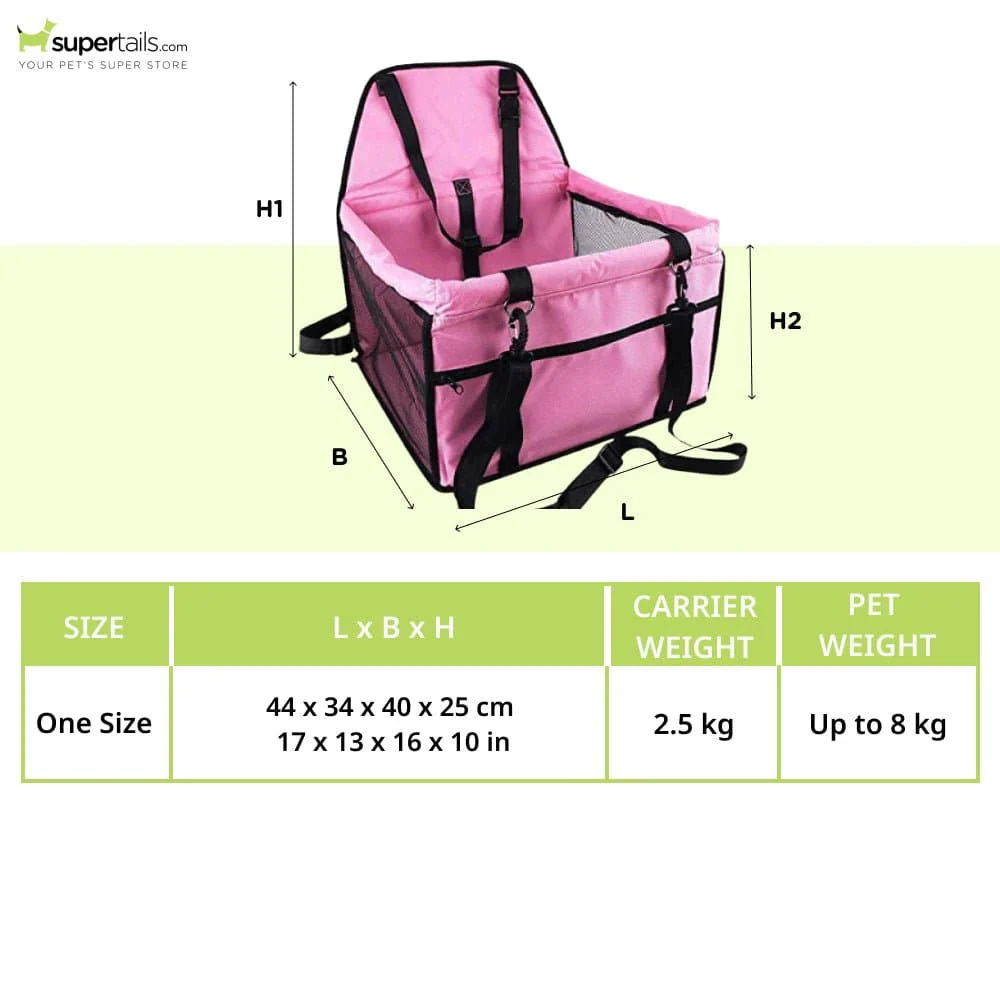 Emily Pets Car Carrier for Dogs and Cats (Pink) - Image 2