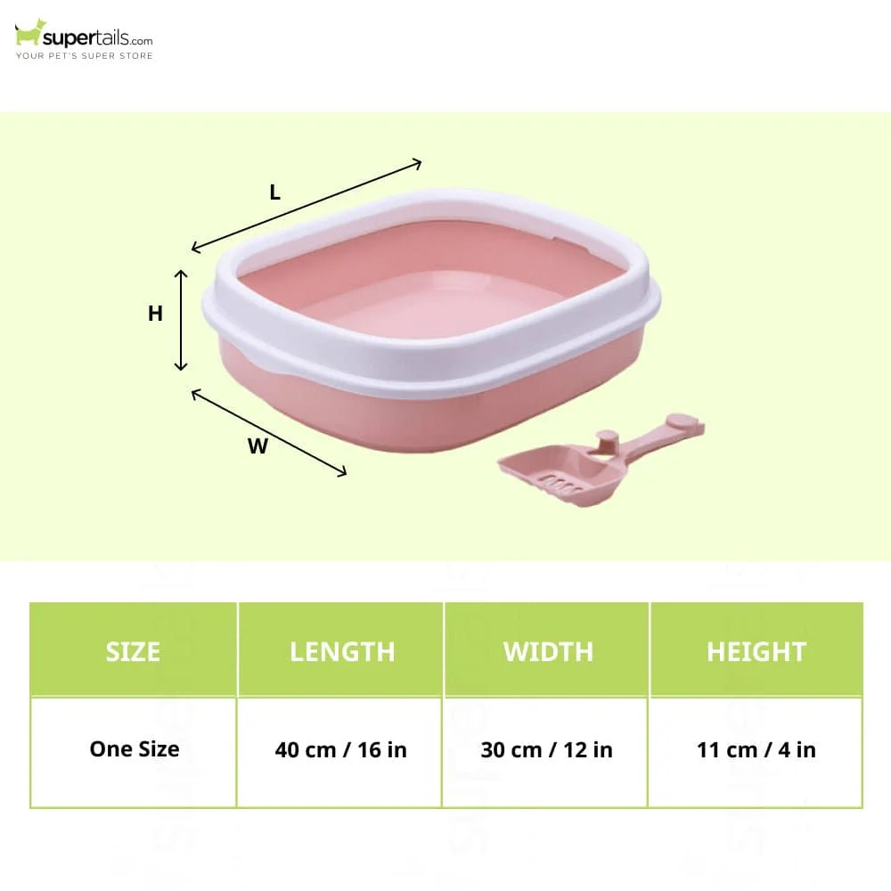 Emily Pets Litter Box With Scooper for Cats (Pink) - Image 2
