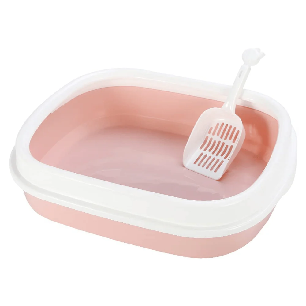 Emily Pets Litter Box With Scooper for Cats (Pink) - Image 3