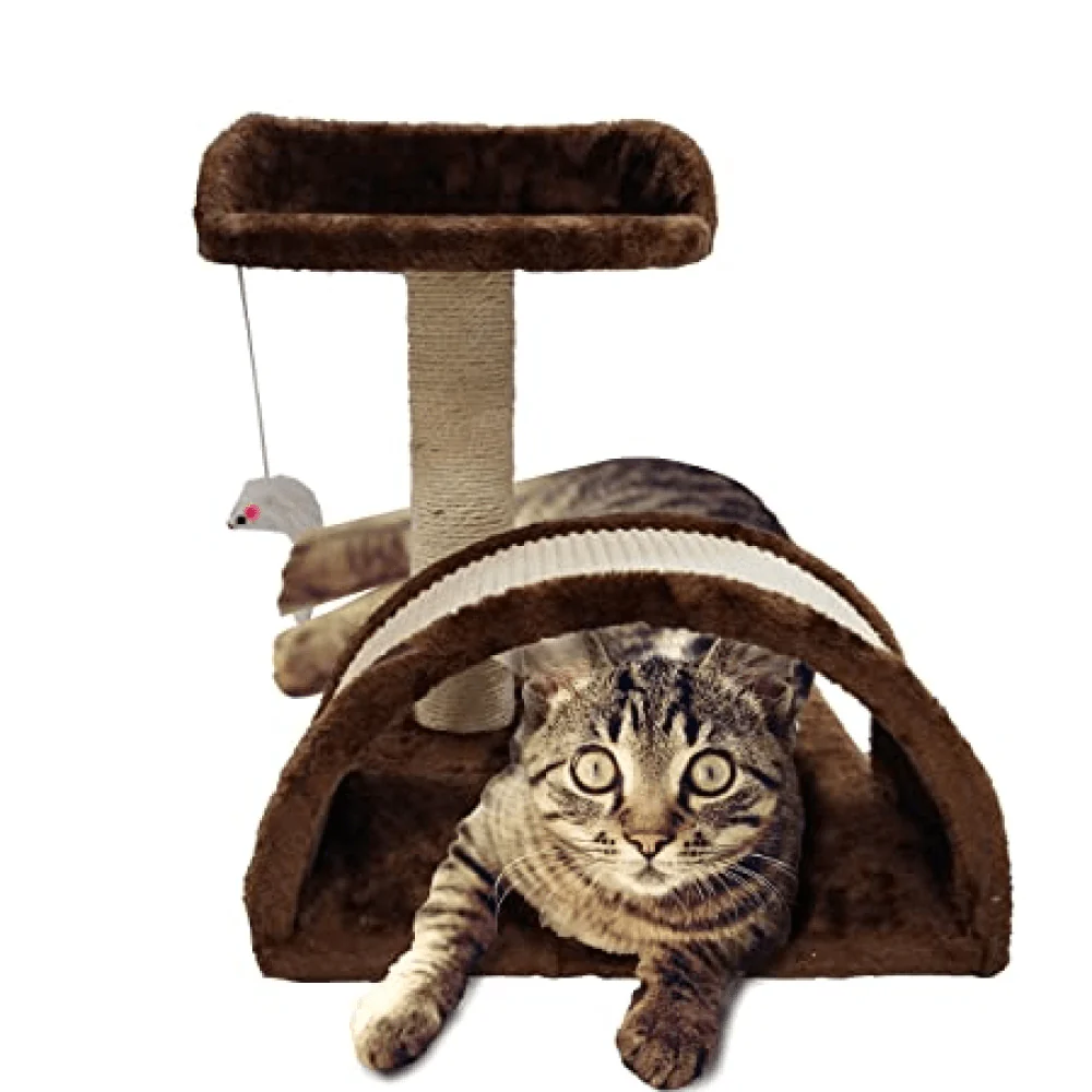 Emily Pets Cat Tree Scratching Post for Kittens & Cats (Black) - Image 3