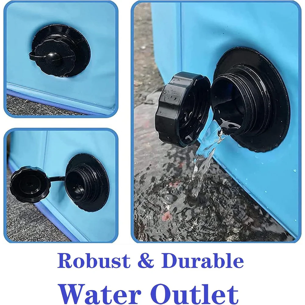 Emily Pets Foldable Non Slip Outdoor Swimming Pool for Dogs and Cats (Blue) - Image 5