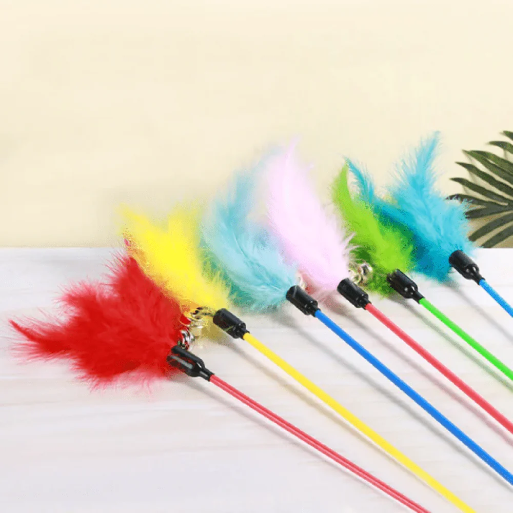 Emily Pets interactive Feather Toy for Cats (Yellow) - Image 7