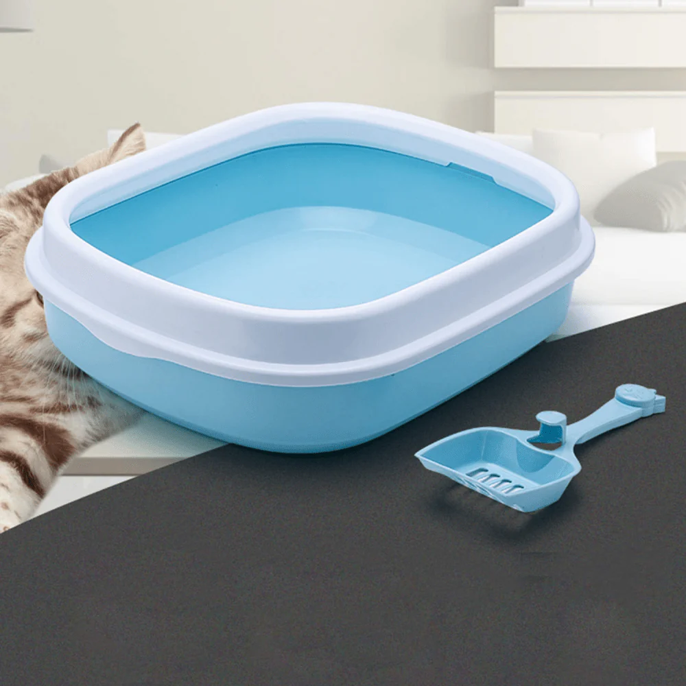 Emily Pets Litter Box With Scooper for Cats (Blue) - Image 4