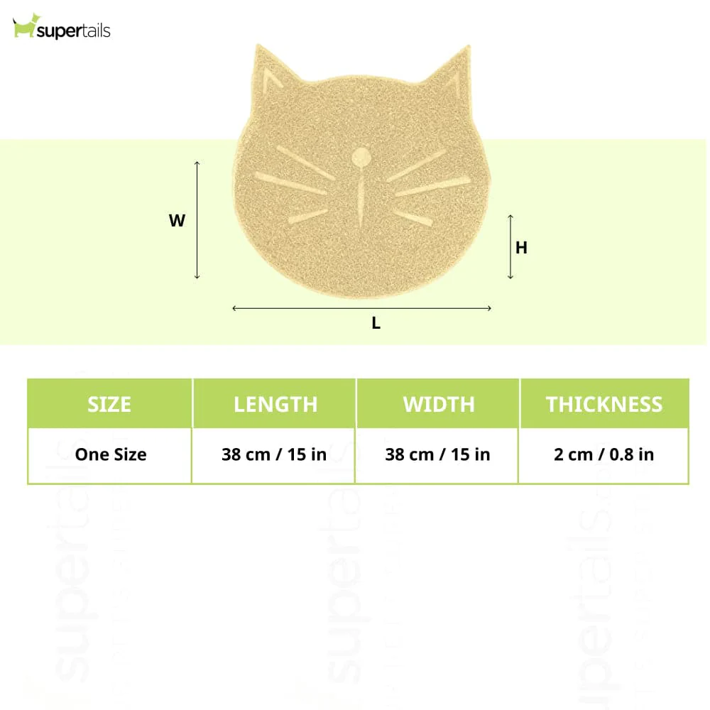 Emily Pets Litter Mat, Non Slip Litter Tracking Mat for Cats (Beige) - Image 2