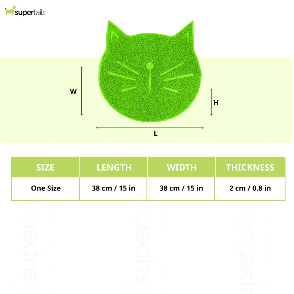 Emily Pets Litter Mat, Non Slip Litter Tracking Mat for Cats (Green) - Image 2