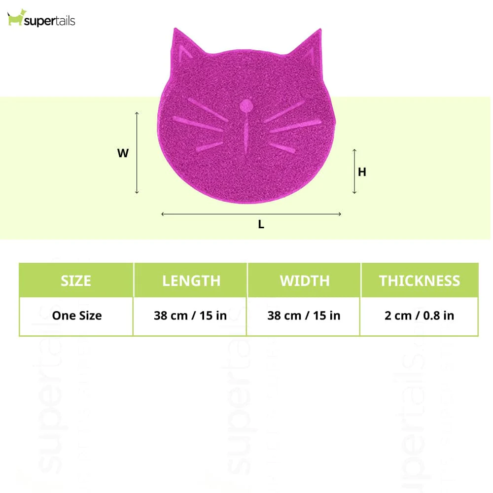 Emily Pets Litter Mat, Non Slip Litter Tracking Mat for Cats (Pink) - Image 2