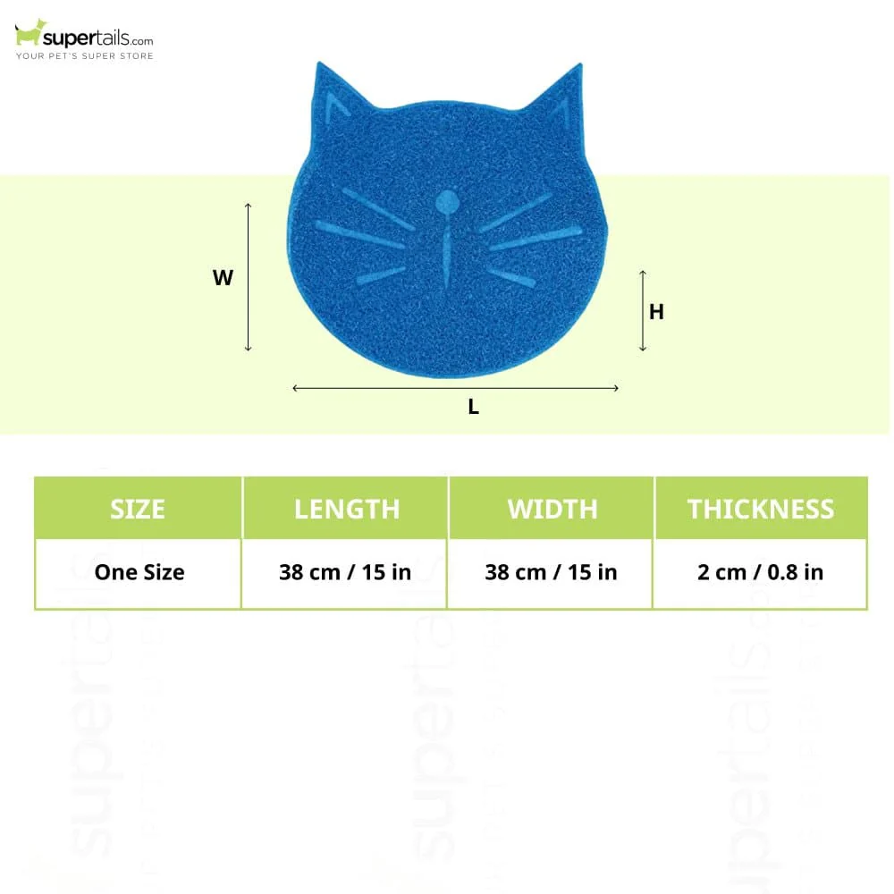 Emily Pets Litter Mat, Non Slip Litter Tracking Mat for Cats (Sky Blue) - Image 2