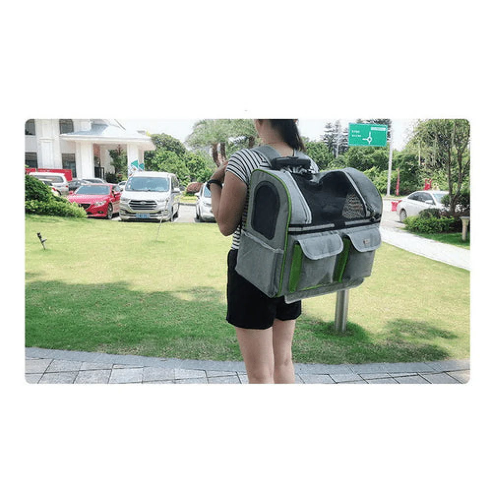 Emily Pets Rolling Carrier with Wheel for Dogs and Cats (Black) - Image 4