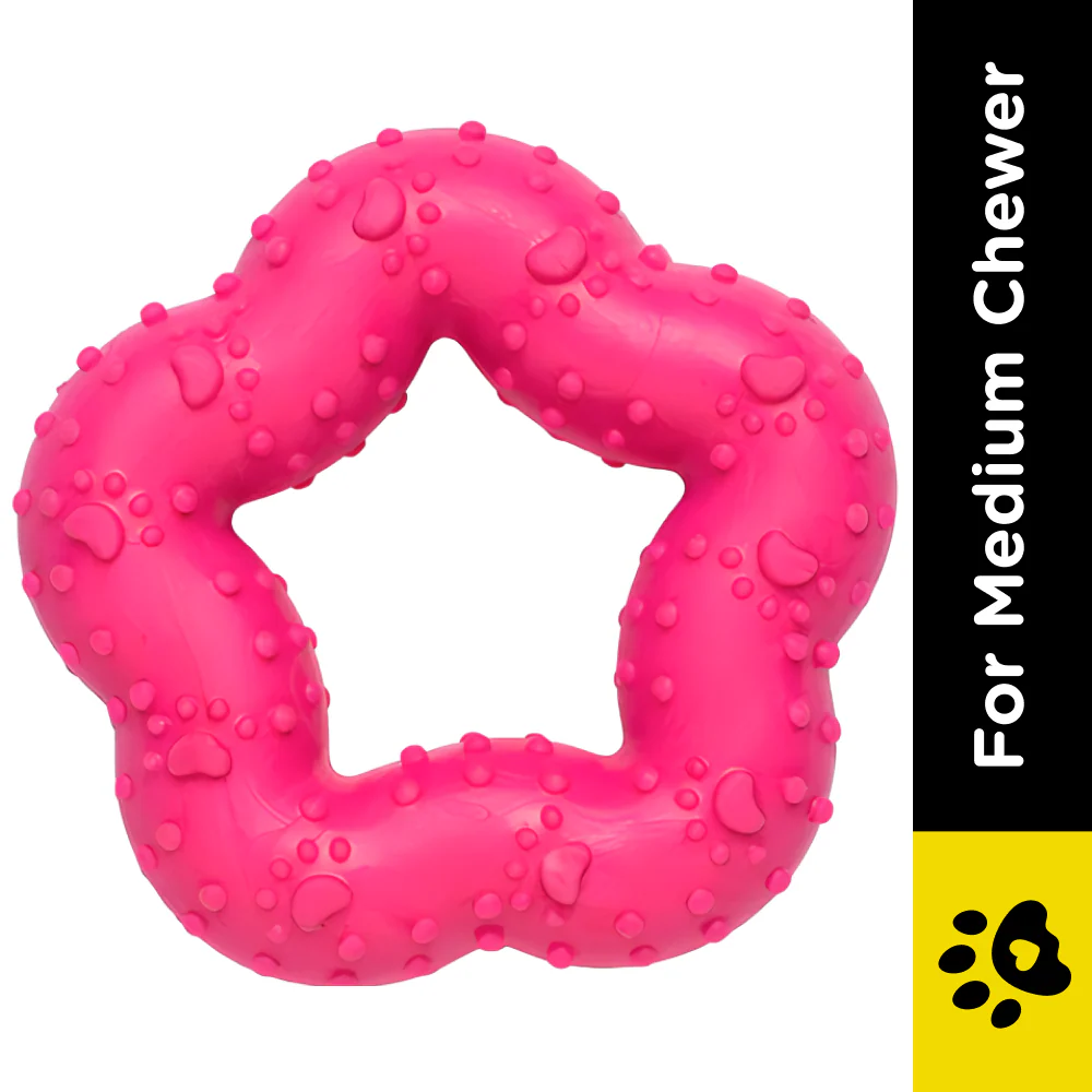 Emily Pets Star Shape Rubber Chew Toy for Dogs (Pink) - Image 2