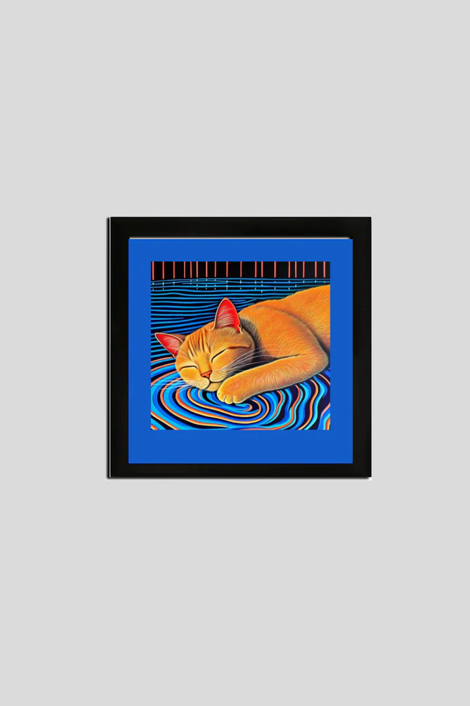 EverythingBoho Cat Dreams Wall Art (Black) - Image 2